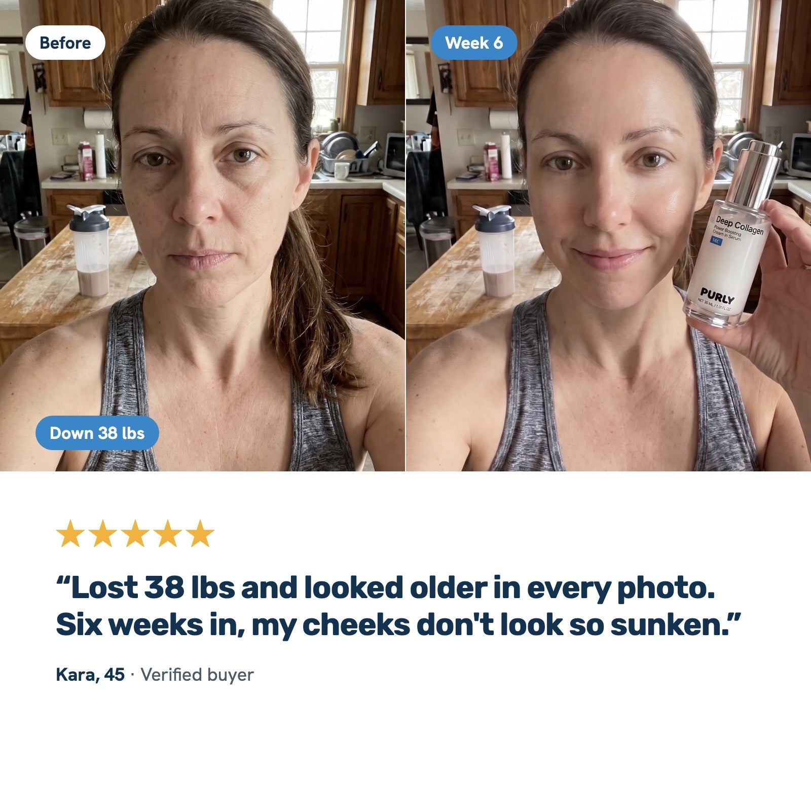 Customer review: Kara, 45, down 38 lbs